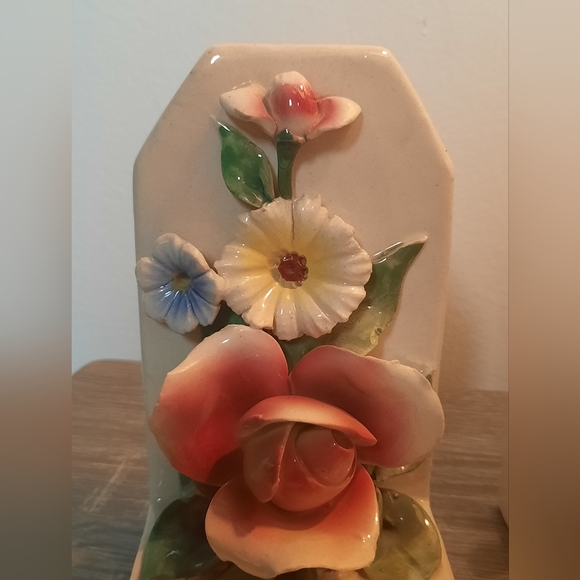 Vintage Capodimonte Italian Floral Porcelain Bookends - Picture 9 of 16